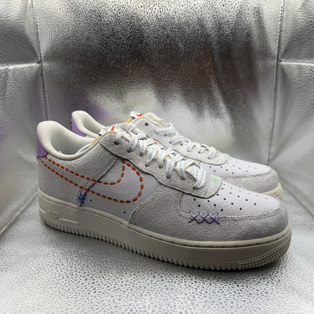 Size 12 Nike Air Force 1 Low LX Womens White Excellent Suede DX2348-100